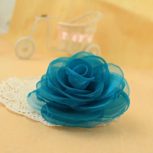 Vista 63 de adorables broches de rosas, clip para el cabello de flores de seda para mujer [joyas], sin metal, Rojo, XOTW05C4
