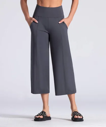 Vista 4 de THE GYM PEOPLE - Pantalones capris de yoga para mujer, con corte bota, bolsillos, cintura alta para control de abdomen, para entrenamiento