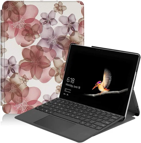 Vista 11 de Gylint Funda para Surface Go 4 2023 /Go 3 2021 /Go 2 2020 /Surface Go 2018, funda inteligente de piel delgada con soporte para lápiz para Microsoft