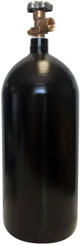 Vista 2 de Tanque de cilindro de gas de soldadura de argón-nitrógeno-helio de 40 cu/ft CGA 580 -VACÍO