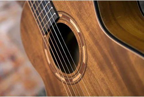 Vista 4 de Washburn Comfort G-Mini 55 Koa - Guitarra acústica tamaño viaje, natural