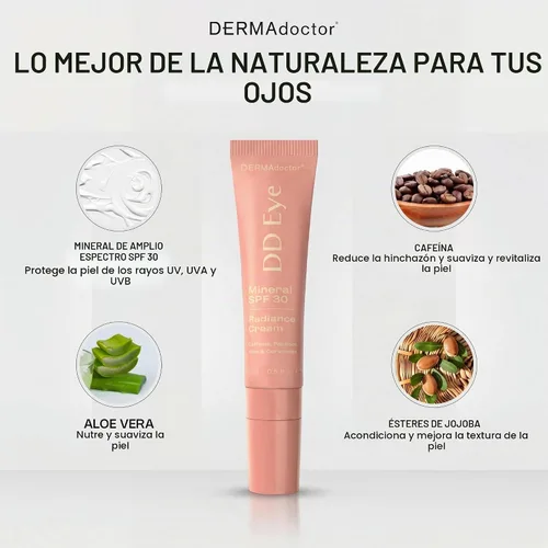 Vista 6 de DERMAdoctor Crema de ojos con cafeína para ojeras e hinchazón, SPF 30, 0.5 onzas