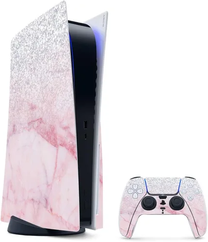 Vista 45 de MightySkins - Skin para juegos para PS5 / Playstation 5 Bundle – Mármol ámbar Envoltura protectora de vid Fácil de aplicar y cambiar