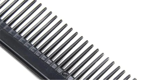 Vista 3 de Peine negro de dientes finos no rompible, fibra de carbono, antiestática, química y resistente al calor, peine para todo tipo de cabello, hombres