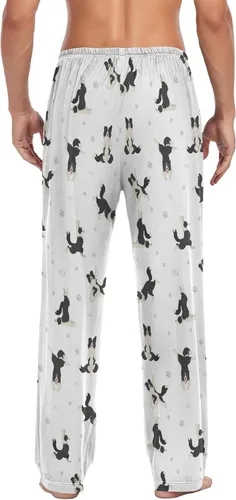 Vista 2 de Pantalones de pijama para hombre, pantalones de pijama para dormir, pantalones de descanso con bolsillos, S, M, L, XL, XXL