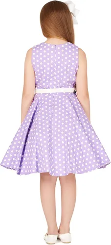 Vista 5 de BlackButterfly Vestido vintage con lunares de los años 50 para niñas