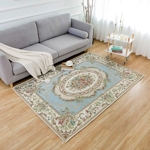 Vista 9 de UKELER Tapete antideslizante para puerta, alfombras de acento modernas para entrada, estilo romántico campestre americano, alfombras de algodón