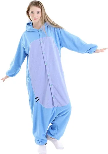 Vista 3 de OGU' DEAL Eeyore Oneise - Pijama para adultos, disfraz de animal de burro, overol de Navidad para hombres y mujeres