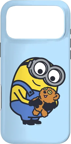 Vista 21 de iPhone 13 Despicable Me Minions Bob Holding Teddy Bear Case