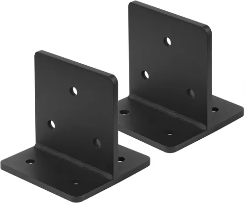Vista 6 de 4 bases de poste ocultas de 4 x 4, soporte de placa de cuchillo resistente