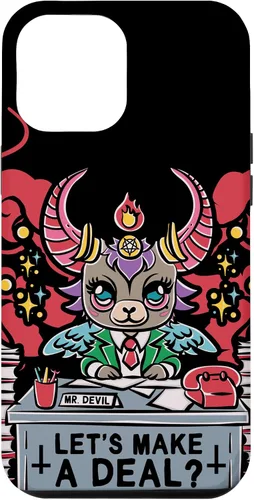 Vista 25 de Funda para iPhone 16 Kawaii Pastel Goth Make A Deal Baphomet Aesthetic Nu Cute Case