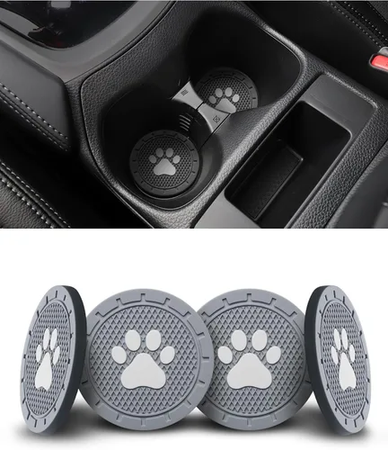 Vista 12 de 4 paquetes de posavasos para coche, portavasos universales con bandera americana de silicona antideslizante, accesorios para el interior del coche