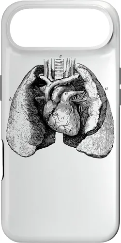 Vista 27 de Human Heart Lungs Anatomy Vintage Medical Anatomical Heart Case for iPhone 17