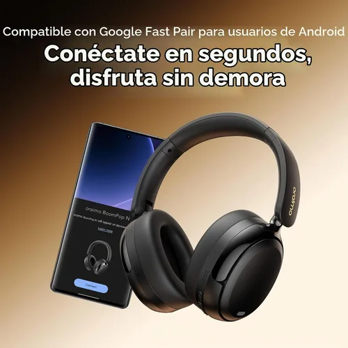 Vista 7 de Oraimo Auriculares inalámbricos con cancelación activa de ruido sobre la oreja Bluetooth, tiempo de reproducción de 65 horas, 3 modos