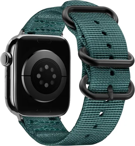 Vista 17 de Youther Correa de nailon compatible con Apple Watch Band de 1.654 in 1.732 in 1.772 in 1.811 in 1.929 in 1.496 in 1.575 in 1.614 in, correa