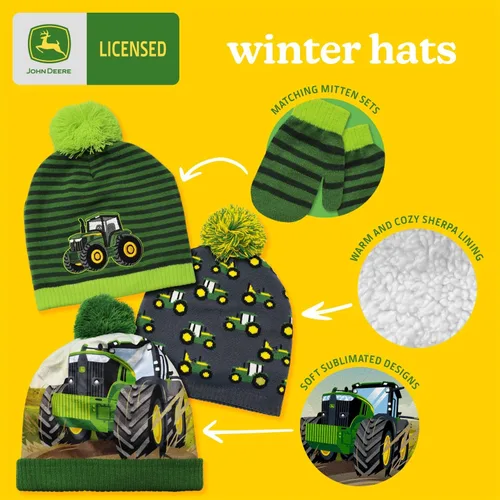 Vista 5 de John Deere Sombrero de invierno para niños pequeños tamaños
