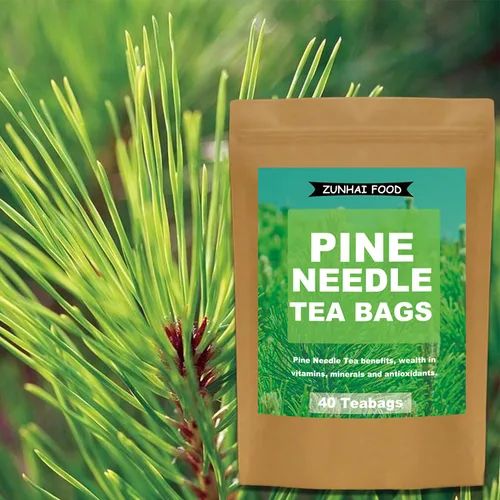 Vista 4 de Bolsas de té de aguja de pino, 40 bolsitas de té, té de hierbas de agujas de pino