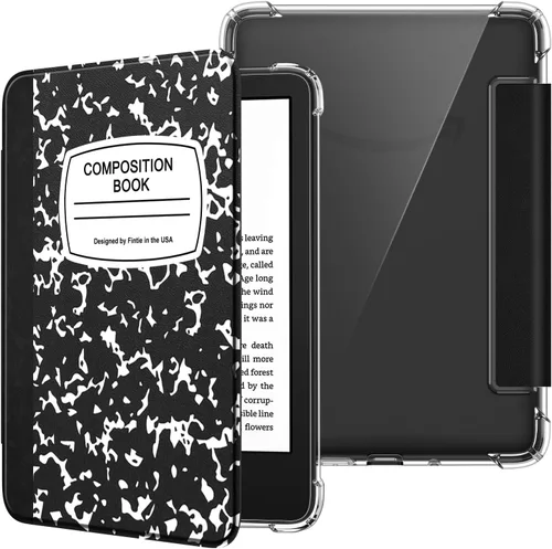 Vista 24 de Fintie - Funda delgada de TPU para Kindle de 6 pulgadas de 11.ª generación 2024/2022, color verde agave Ultra Clear Transparent Soft TPU Back