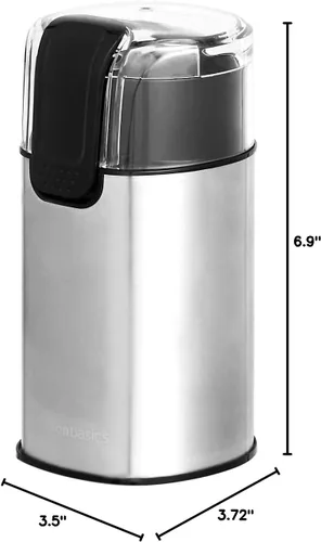 Vista 6 de Amazon Basics Molinillo de café eléctrico, molinillo de granos de café y especias, con cuchillas de molienda de acero inoxidable de servicio pesado