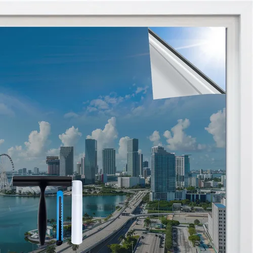Vista 24 de Volcanics Película de Privacidad para Ventana con Bloqueo Total de Luz con Herramientas de Instalación, Cubierta Arcoíris para Ventana