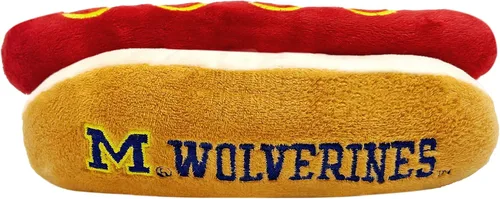 Vista 27 de NCAA Alabama Crimson Tide HOT Dog - Juguete de peluche para perros y gatos, juguete de peluche para perros y gatos con chirriador interior y hermoso