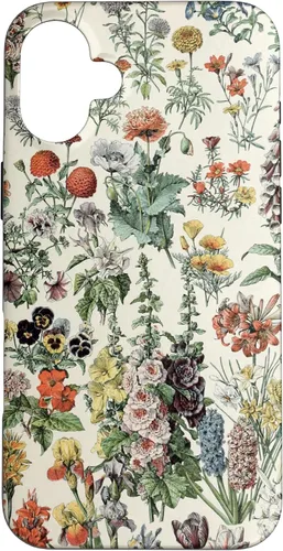 Vista 23 de Cute Flowers Vintage Botanical Flower Illustration Case for iPhone 17