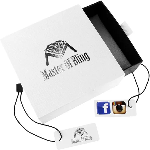 Vista 6 de Master Of Bling Pulsera de plata de ley con diamantes de moissanita de 0.236in, cadena de eslabones cubanos de Miami, joyería de hip hop, probador