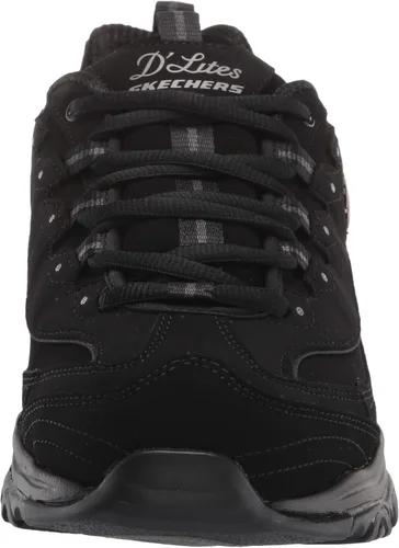 Vista 2 de Skechers D'Lites - Tenis de espuma viscoelástica con cordones para mujer