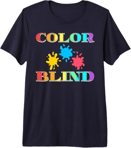 Vista 5 de Color Blind Test Funny Glasses Visions Camiseta Premium Negro