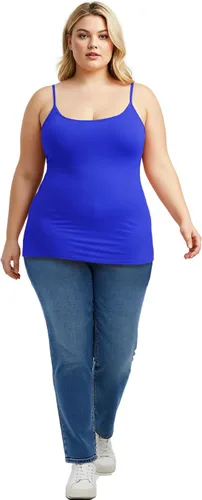 Vista 289 de Emmalise Camisola larga casual básica para mujer, con tirantes ajustables, top en capas