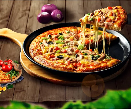 Vista 4 de Bandeja de pizza antiadherente de 9 pulgadas, pastel de bandeja de pizza de horno de acero al carbono