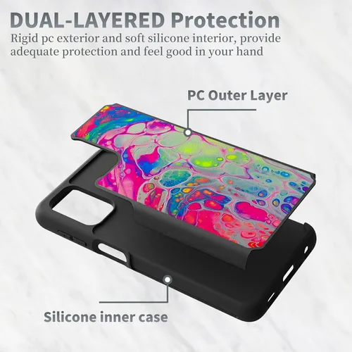 Vista 2 de Funda diseñada para Samsung Galaxy A32 (6.5"), funda duradera para teléfono con diseño de mármol abstracto firmado para Galaxy A32 5G, resistente