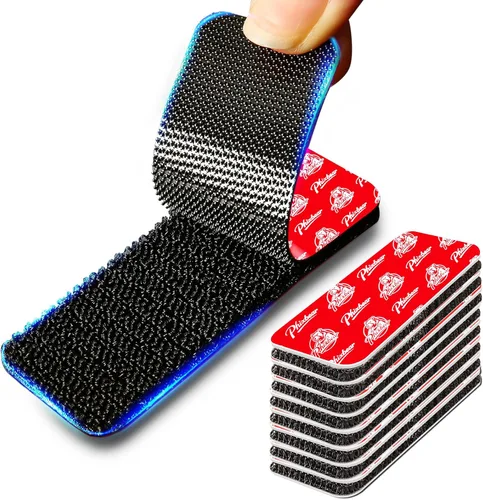 Vista 9 de PHIXBEAR 20 juegos de tiras de gancho y velcro súper adhesivas de servicio pesado, hechas de 3M VHB, resistentes al calor e impermeables, para uso