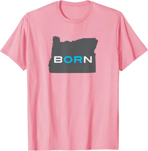 Vista 54 de Nacido en Oregon Camisa – Estado Mapa Born Idea de regalo, Negro
