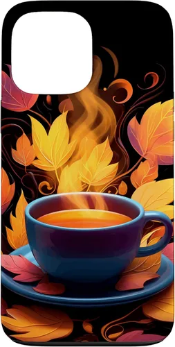 Vista 23 de iPhone 16 Coffee Autumn Leaves Fall Season Caffeine Thanksgiving Case