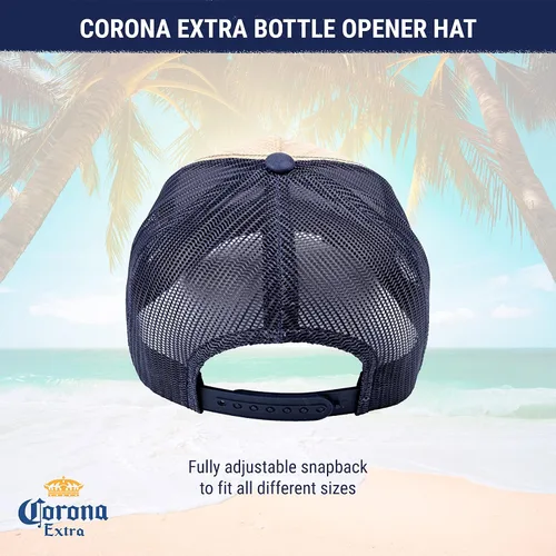 Vista 3 de Corona - Gorra de béisbol ajustable de malla con ala curvada