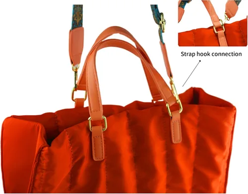 Vista 9 de GLOD JORLEE Bolsas acolchadas grandes para mujer, bolsas acolchadas de algodón de lujo para mujer, bolsa acolchada de invierno suave