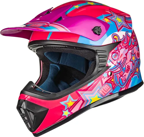 Vista 19 de ILM Casco de cara completa para motocicleta, motocross y cuatrimoto para niños y jóvenes, aprobado por el Departamento de Transporte de Estados