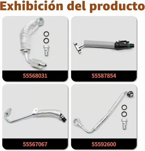 Vista 3 de Kit de tubería de alimentación de aceite turbocompresor y tubo