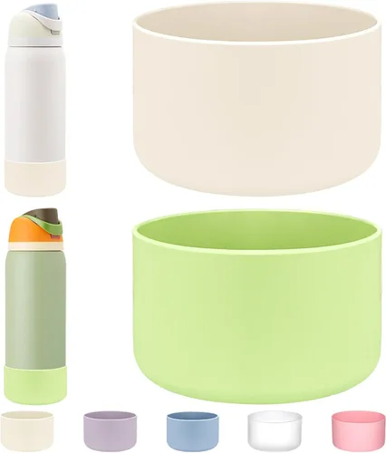 Vista 13 de WK IEASON 2 fundas de silicona para botella de agua Owala, base protectora para botella de agua Owala FreeSip Twist y Flip Flask accesorios
