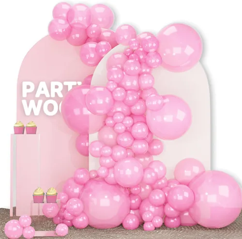 Vista 30 de PartyWoo - Globos de color nude, 140 unidades, color albaricoque, estilo bohemio, otoño, diferentes tamaños Albaricoque-f05
