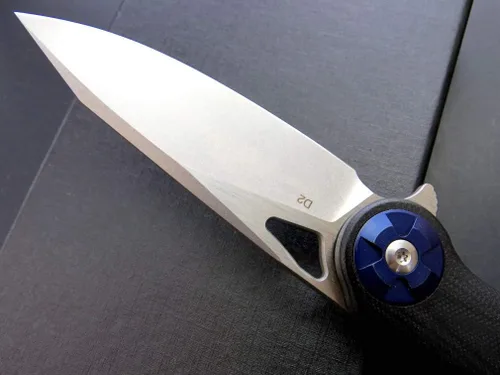 Vista 4 de Eafengrow EF76 Cuchillo plegable para acampar EDC Cuchillo de bolsillo con mango G10 y hoja D2 lavada a la piedra Herramienta de caza al aire libre