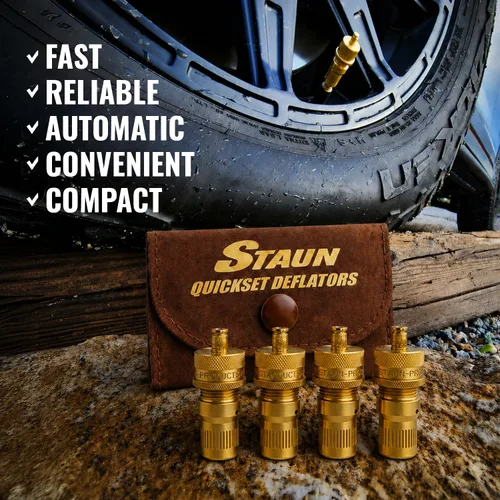 Vista 8 de Staun Desinfladores de neumáticos Quickset con medidor de precisión (6-30 PSI)