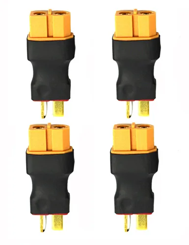 Vista 9 de Readytosky XT60 hembra a macho adaptador de conector de enchufe en T sin cables, conectores de batería RC LiPo para conector macho Deans a XT60