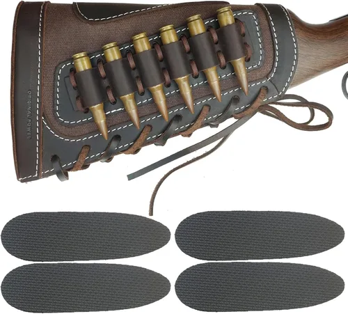Vista 10 de Fundas de Rifle de Cuero de Vaca con Portacartuchos para Culata de Rifles 30-06,.308,.223, 45-70 .410