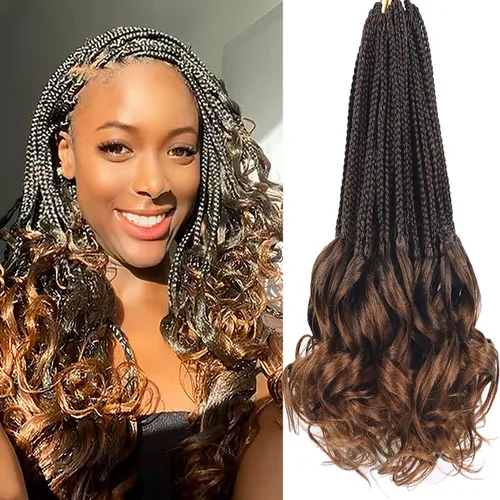 Vista 42 de Cabello para Trenzas Rizo Francés Color 1 Trenzas de Ganchillo Rizo Francés 10 Pulgadas Trenzas de Caja Cabello de Ganchillo para Mujeres y Niños