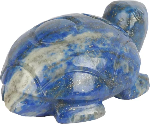 Vista 4 de GEMHUB Estatua de tortuga de lapislázuli tallada a mano aprox. 374.00 quilates, Gema, Lapislázuli natural