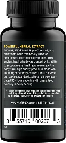 Vista 6 de Nugenix Essentials Tribulus Terrestris y suplementos de malezas de cabra cachonda