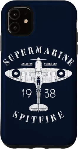 Vista 8 de iPhone 12 Pro Max Spitfire RAF Británico WW2 Fighter Aviation Case Supermarine Aviation