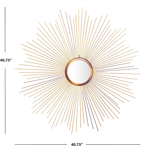 Vista 4 de SAFAVIEH Home Arlo Copper Sunburst - Espejo decorativo de 41 pulgadas